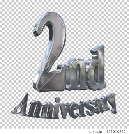 3DCG文字「2nd Anniversary/2周年マークキラキラ」シルバー,銀 3DCG文字「2nd Anniversary/2周年マークキラキラ」シルバー,銀 121010822