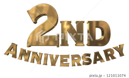3DCG文字「2nd Anniversary/2周年マークキラキラ」ゴールド,金 3DCG文字「2nd Anniversary/2周年マークキラキラ」ゴールド,金 121011074