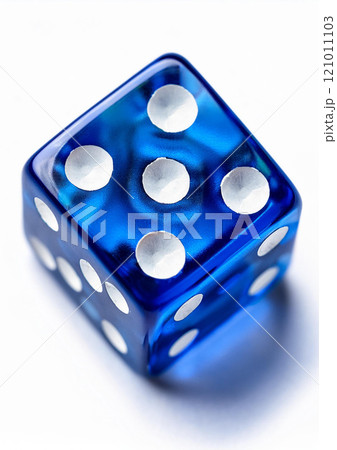 two blue dices on white background for design purpose 121011103