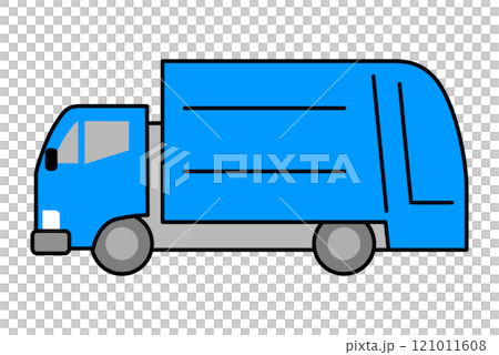 青いゴミ収集車 121011608
