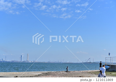 富津岬からの眺望　三浦半島・横浜・川崎方面の風景　（千葉県・房総半島） 121011869