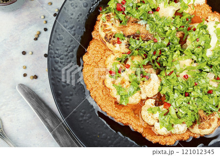 Delicious vegan, organic cauliflower. Delicious vegan, organic cauliflower. 121012345