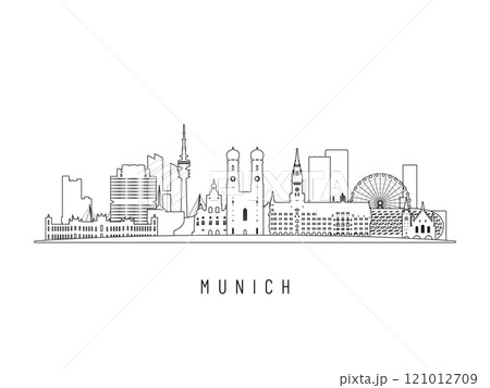 Detailed Munchen skyline vector illustration. Detailed Munchen skyline vector illustration. 121012709
