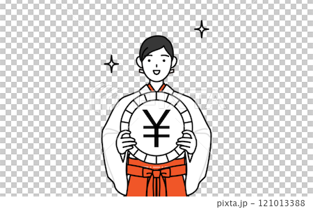 外匯收益與日圓升值，巫女白袍猩紅袴的形象 121013388