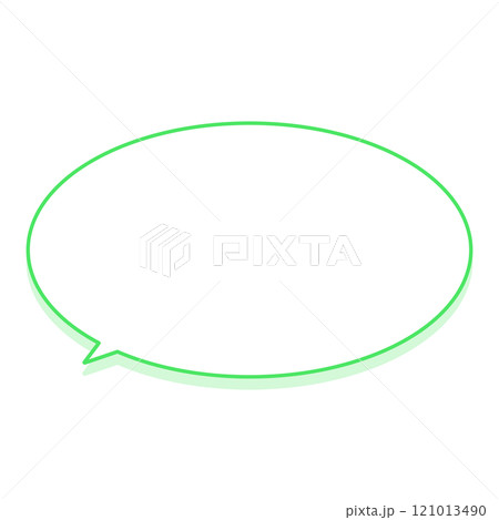 シンプルな吹き出し_楕円_green シンプルな吹き出し_楕円_green 121013490
