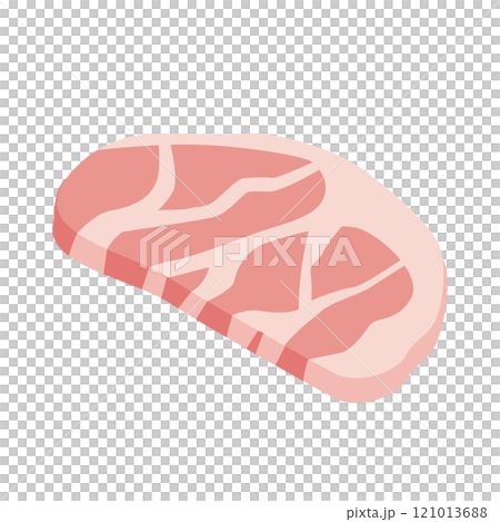 Isometric three-dimensional cute meat illustration Isometric three-dimensional cute meat illustration 121013688