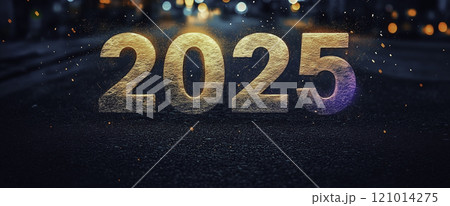 2025 New Year banner. High quality illustration 121014275