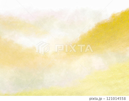 水彩の優しい和風の金色背景イラスト 水彩の優しい和風の金色背景イラスト 121014558