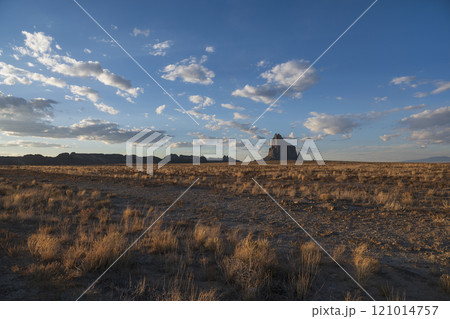Usa, New Mexico, Shiprock, Clouds over desert landscape with Shiprock Usa, New Mexico, Shiprock, Clouds over desert landscape with Shiprock 121014757