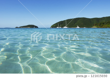 Calm sea surface reflecting sunlight 121015030