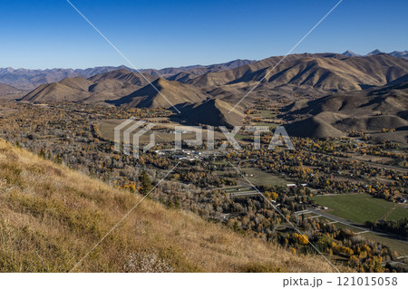 View of Wood River Valley from Carbonate Peak 121015058