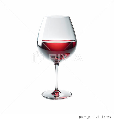 Red Wine Glass Isolated on White Background 121015265