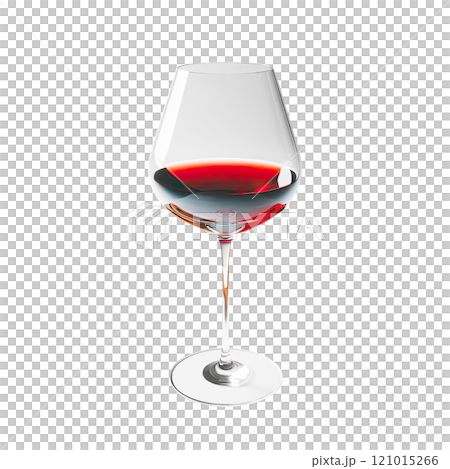Red Wine Glass Isolated on White Background 121015266