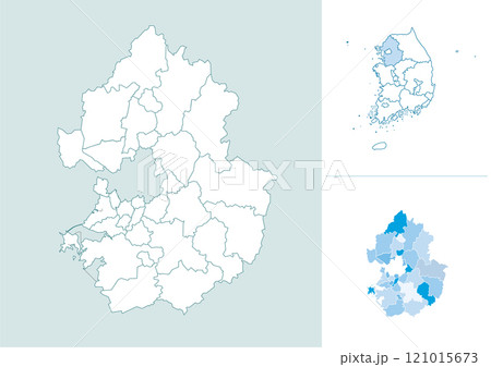Korea Gyeonggi-do map illustration 121015673