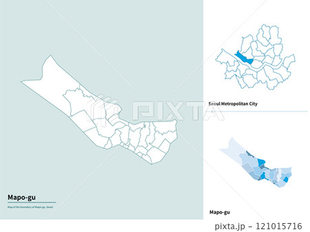 Map illustration of Mapo-gu, Seoul, Korea Map illustration of Mapo-gu, Seoul, Korea 121015716