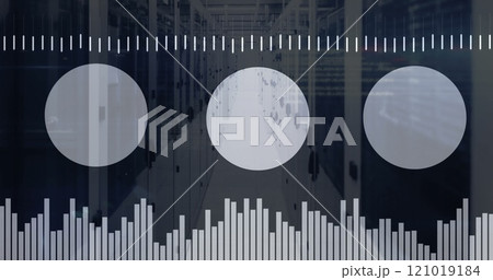 Image of digital data processing over computer servers 121019184