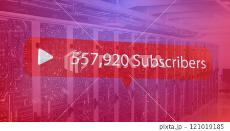 Image of social media data processing over computer servers 121019185