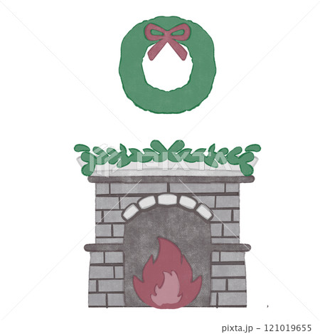 クリスマスの暖炉 121019655