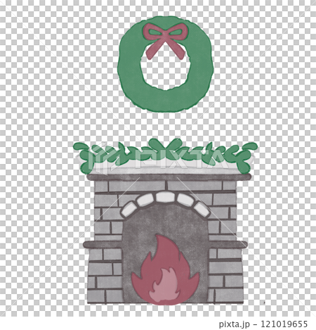 クリスマスの暖炉 121019655