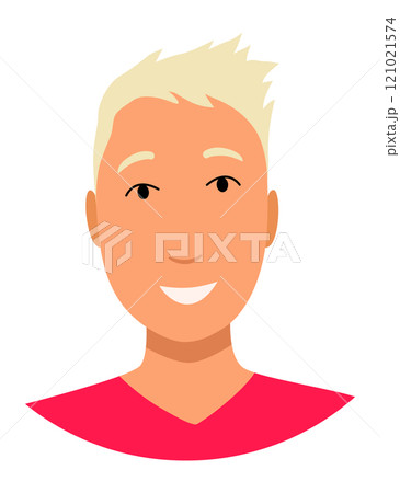 Call center operator avatar without headphone. Online support service assistant. Male customer help manager. Vector illustration of character Call center operator avatar without headphone. Online support service assistant. Male customer help manager. Vector illustration of character 121021574