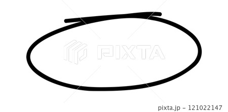 Doodle oval frame. Hand drawn circle pencil sketch. Vector scribble round border Doodle oval frame. Hand drawn circle pencil sketch. Vector scribble round border 121022147