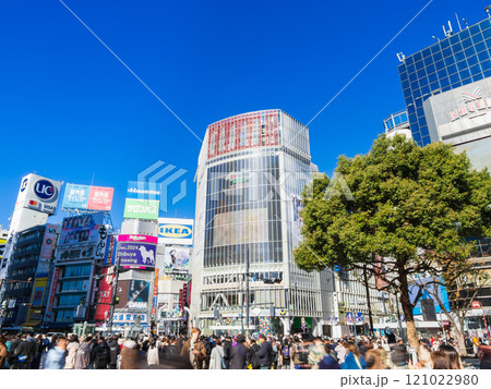 渋谷駅前　スクランブル交差点 121022980