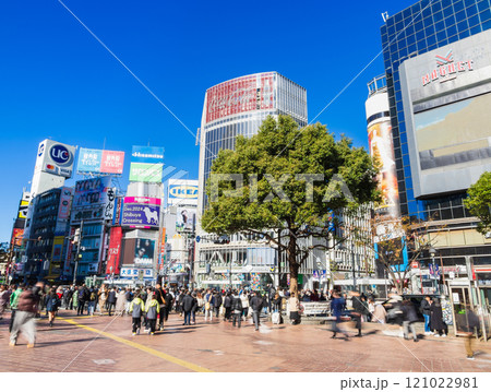 渋谷駅前 スクランブル交差点 渋谷駅前 スクランブル交差点 121022981