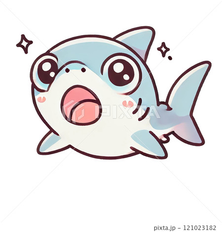 サメのゆるキャラ風イラスト 121023182