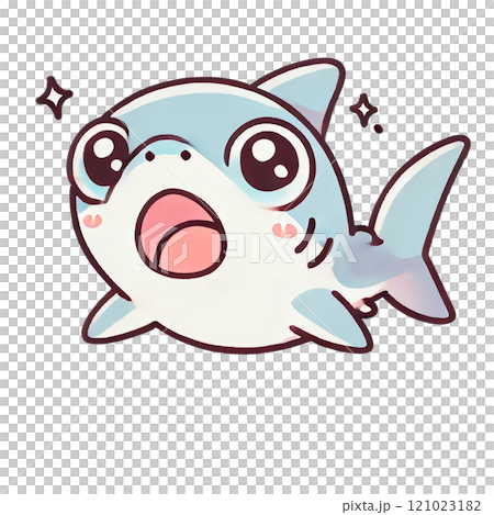 サメのゆるキャラ風イラスト 121023182
