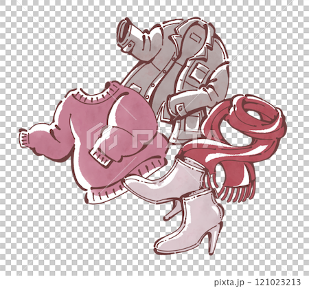 Winter fashion illustration 121023213