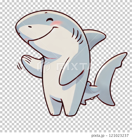 サメのゆるキャラ風イラスト 121023237