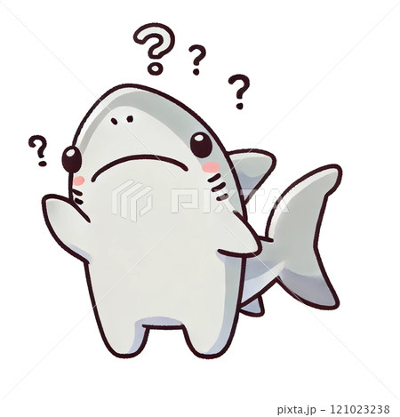サメのゆるキャラ風イラスト サメのゆるキャラ風イラスト 121023238