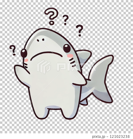 サメのゆるキャラ風イラスト サメのゆるキャラ風イラスト 121023238