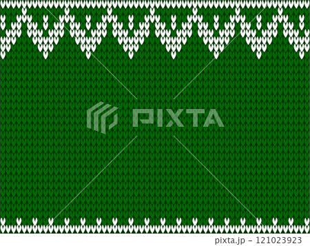 ニット編み目セーター模様柄パターンのイラスト 毛糸のテクスチャー 緑色 ニット編み目セーター模様柄パターンのイラスト 毛糸のテクスチャー 緑色 121023923