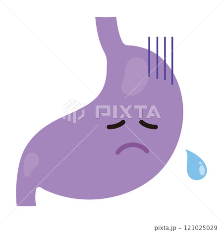 調子の悪い胃のイラスト 調子の悪い胃のイラスト 121025029