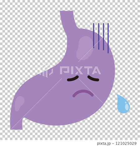 調子の悪い胃のイラスト 調子の悪い胃のイラスト 121025029