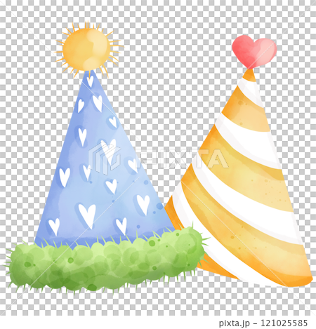 hand drawn watercolor birthday party hat hand drawn watercolor birthday party hat 121025585