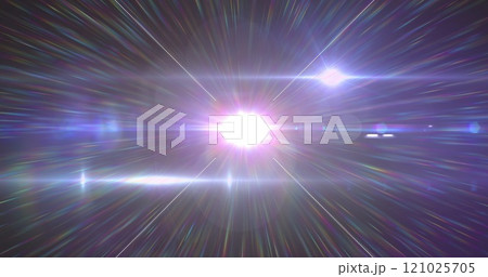 Image of light trails and spots over black background 121025705