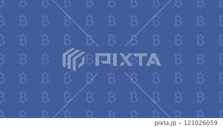 Rows of bitcoin symbols on blue background Rows of bitcoin symbols on blue background 121026059