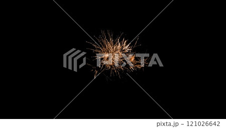 Orange fireworks 4k Orange fireworks 4k 121026642