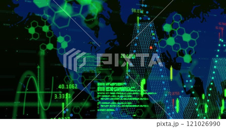 Graphs moving against data processing Graphs moving against data processing 121026990