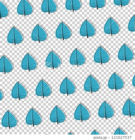 白背景の北欧風の葉っぱのイラスト13 白背景の北欧風の葉っぱのイラスト13 121027537