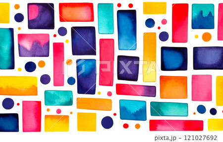 Background with bright colorful shapes, abstract multicolor pattern 121027692