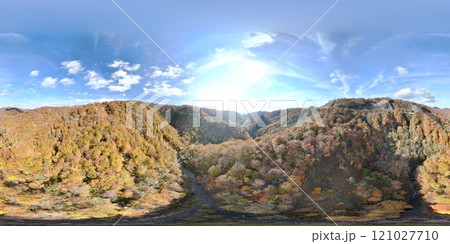 湯浜峠の紅葉 空撮VR 湯浜峠の紅葉 空撮VR 121027710