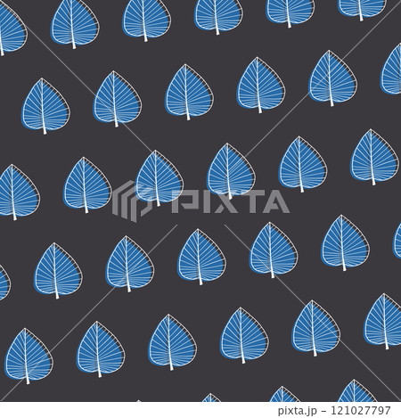 黒い背景のカラフルな葉っぱの背景イラスト3 黒い背景のカラフルな葉っぱの背景イラスト3 121027797