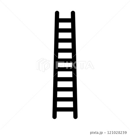 Ladder icon, vector symbol illustration design element for step-by-step business growth and success 121028239