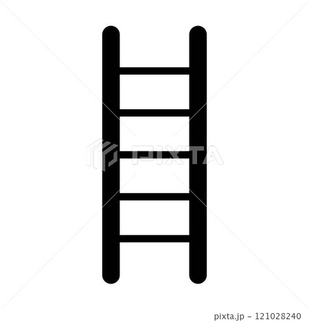 Ladder icon, vector symbol illustration design element for step-by-step business growth and success 121028240