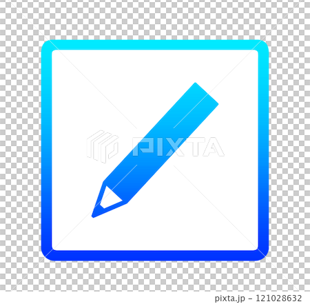 Blue gradient pencil mark Blue gradient pencil mark 121028632