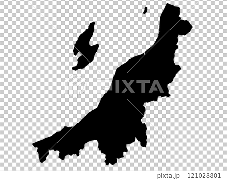 A slightly loose silhouette of Niigata Prefecture Koshinetsu region 121028801