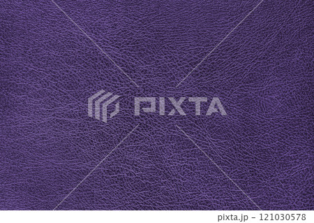 Structure of genuine leather, shiny purple leatherette surface with slightly grainy texture 121030578